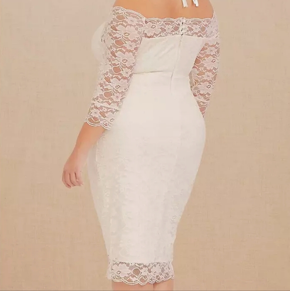Bodycon White Dress Torrid - Picture 4 of 13